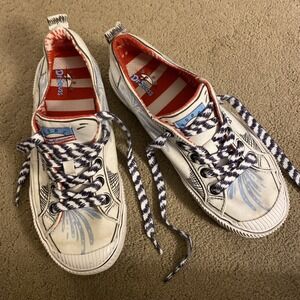 SKECHERS BOBS DR. SEUSS WOMEN'S "THAT IS THAT" LACE-UP SNEAKERS SIZE 6.5 NO BOX